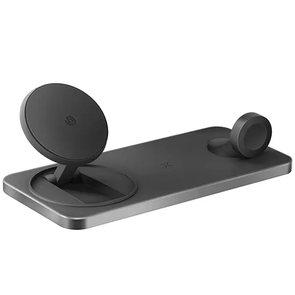 Ładowarka indukcyjna Energea GoMag Station 3w1 15W Fast Charging MagSafe Czarny