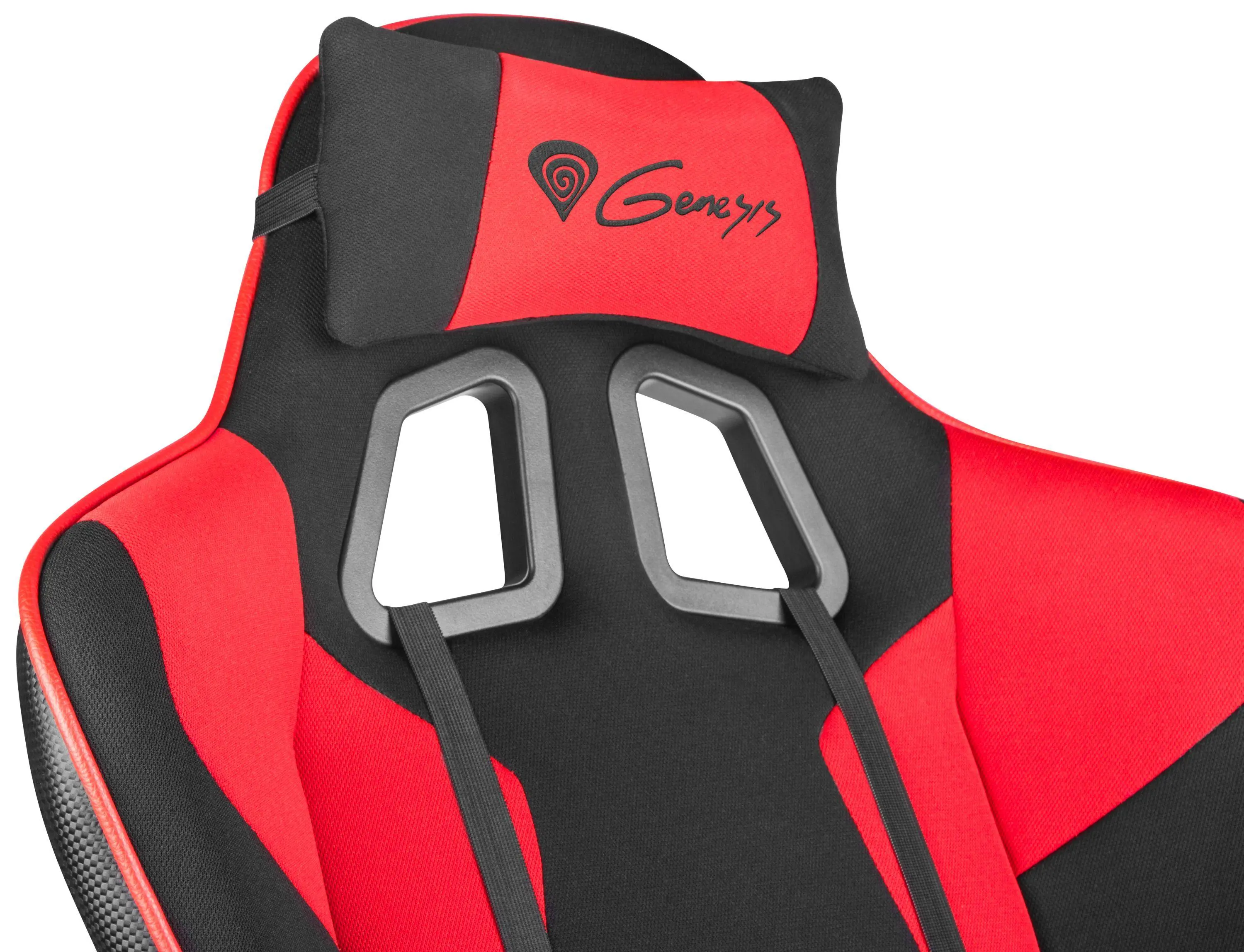 Fotel Genesis Nitro 770 Gamingowy do 150kg Skóra ECO Tkanina Czarno-czerwony