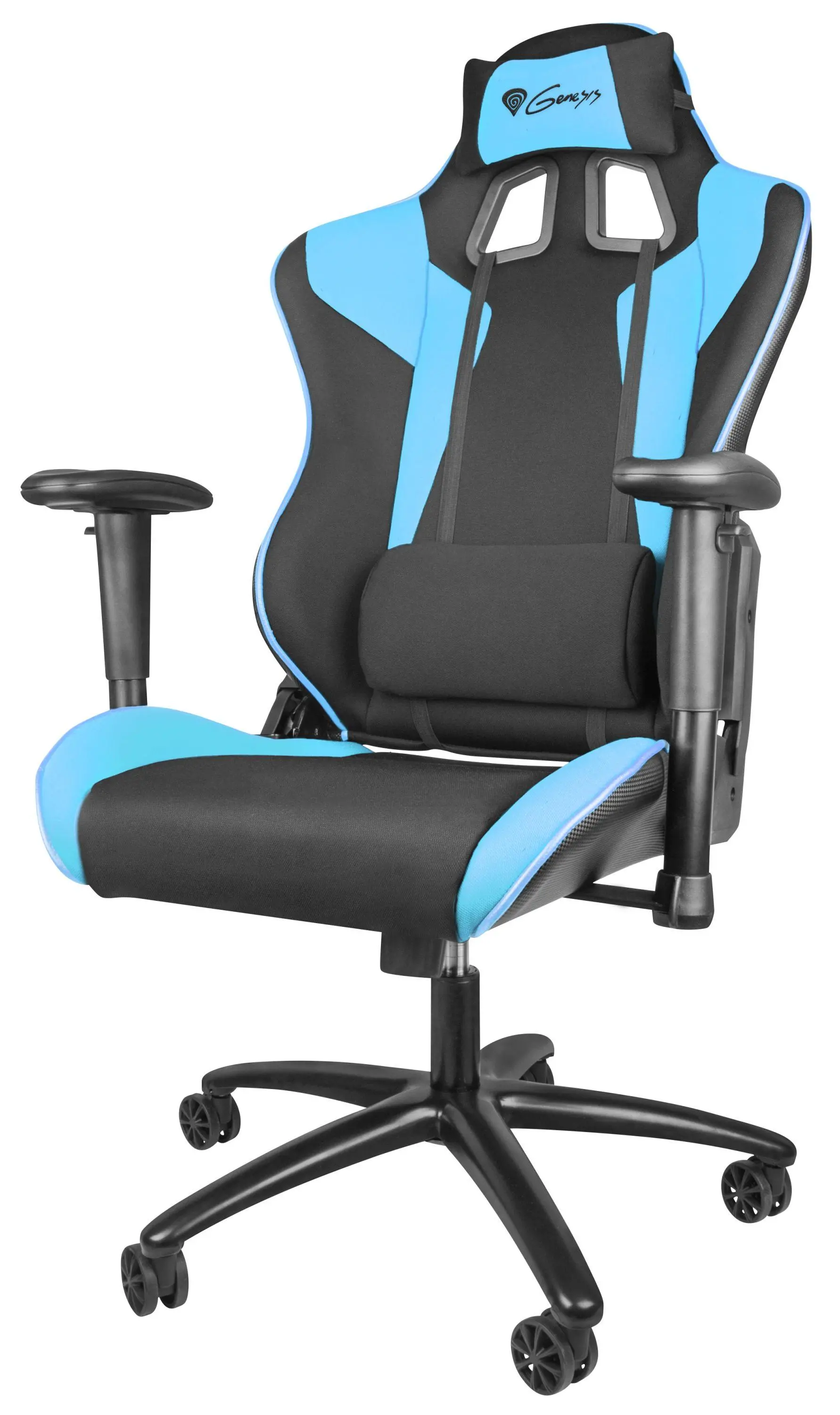 Fotel Genesis Nitro 770 Gamingowy do 150kg Skóra ECO Tkanina Czarno-niebieski