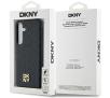 Etui DKNY Leather Pattern Metal Logo MagSafe do Samsung Galaxy S24+ Czarny