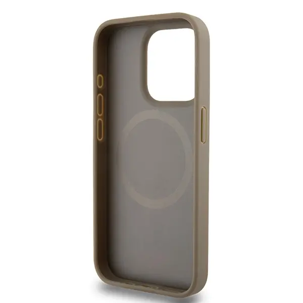Etui DKNY Leather Printed Pattern Metal Logo MagSafe do iPhone 15 Pro Max Brązowy