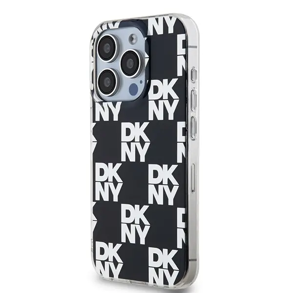Etui DKNY IML Checkered Mono Pattern do iPhone 15 Pro Max Czarny