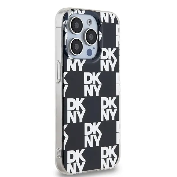 Etui DKNY IML Checkered Mono Pattern do iPhone 15 Pro Max Czarny