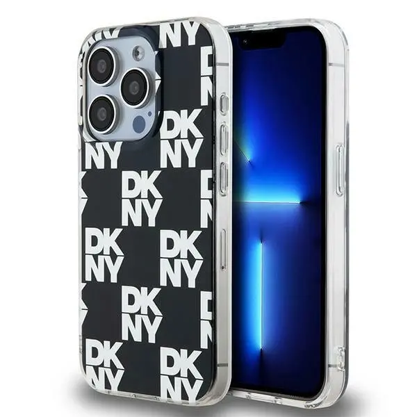 Etui DKNY IML Checkered Mono Pattern do iPhone 15 Pro Max Czarny