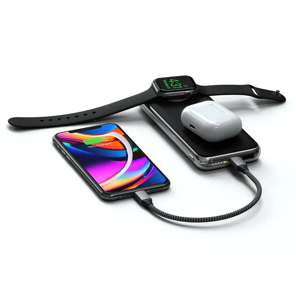Powerbank Satechi ST-UC10WPBM Quatro Wireless 10000mAh 18W Czarny