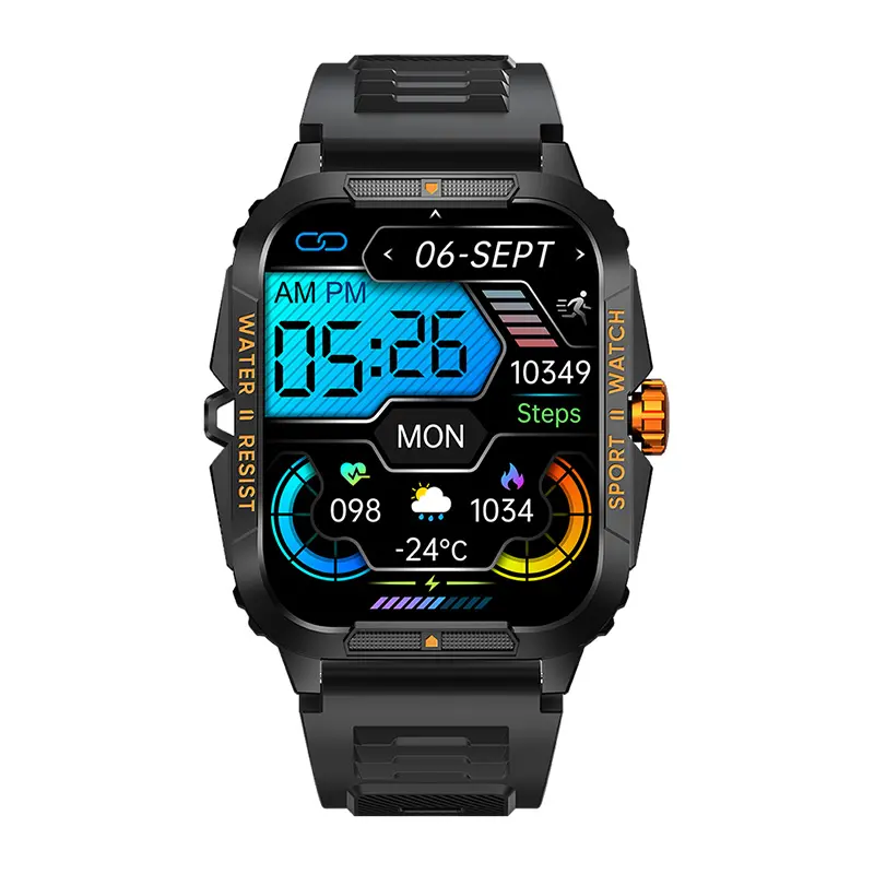 Smartwatch Colmi P76 Czarno- pomarańczowy
