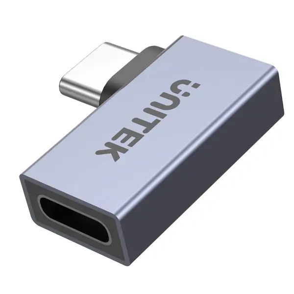Adapter kątowy Unitek A1040GY01 USB-C na USB-C płaski 40Gbps