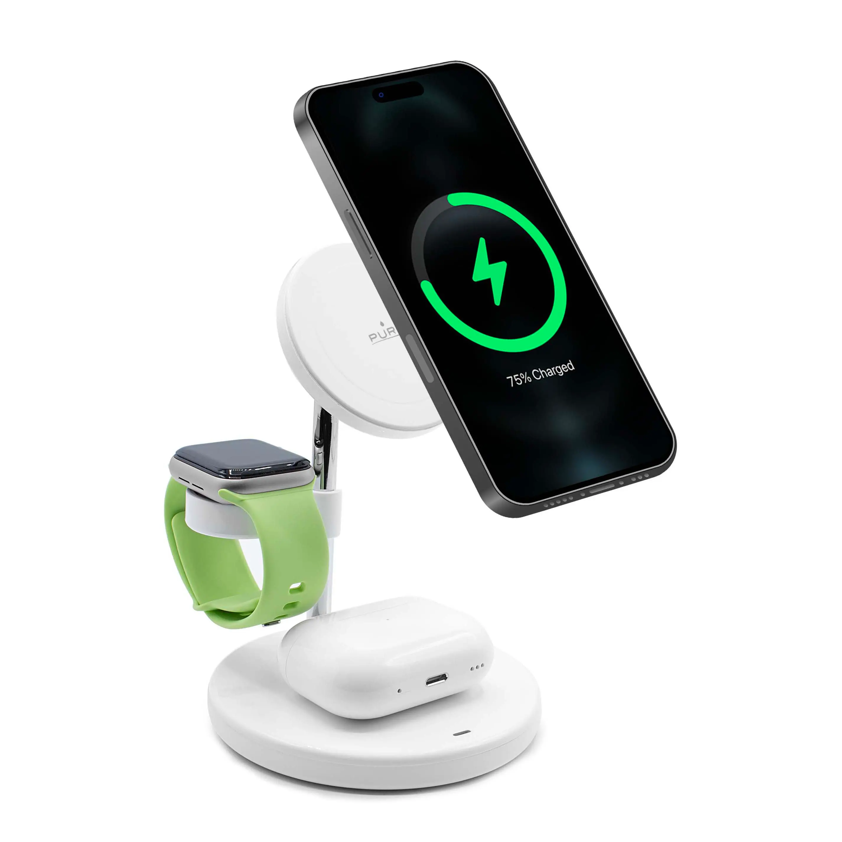 Ładowarka indukcyjna Puro 3w1 MAgSafe Biały