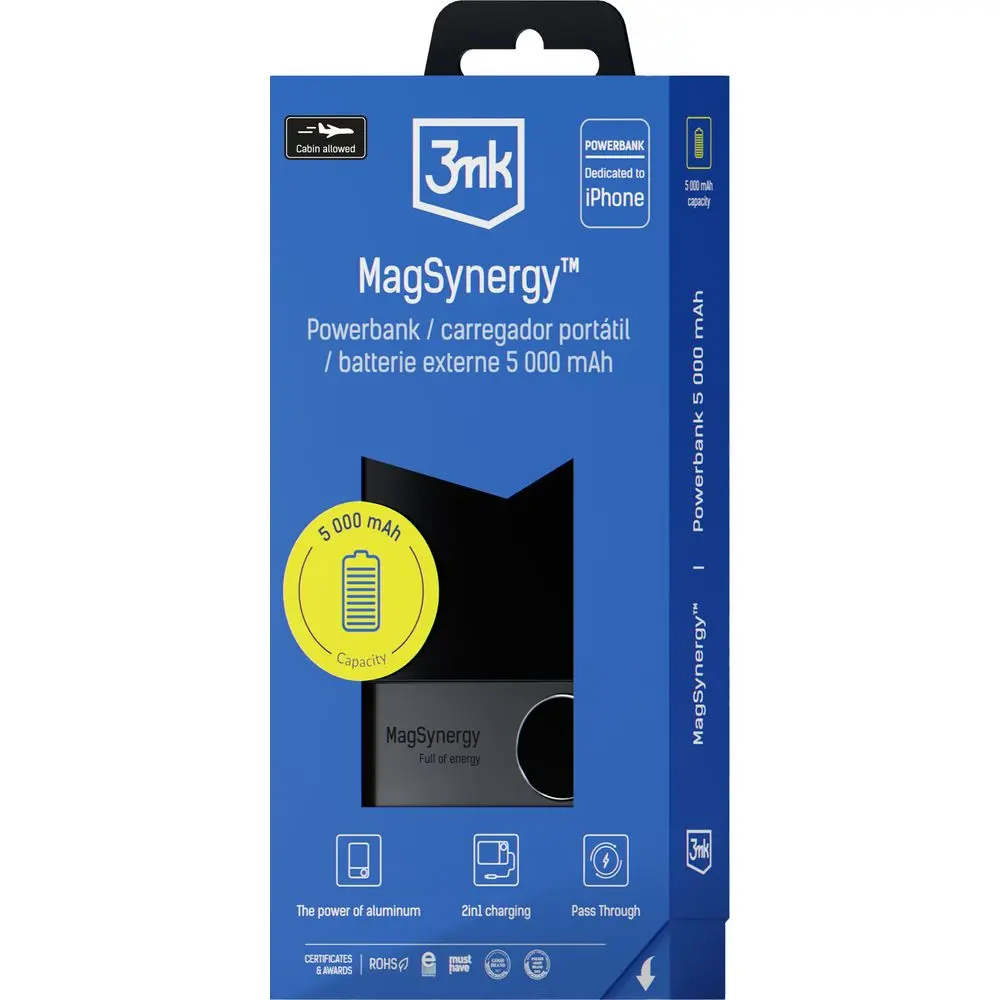 Powerbank 3mk MagSynergy 5000mAh 18W Grafitowy