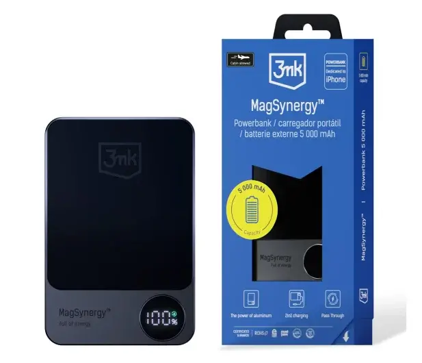 Powerbank 3mk MagSynergy 5000mAh 18W Grafitowy