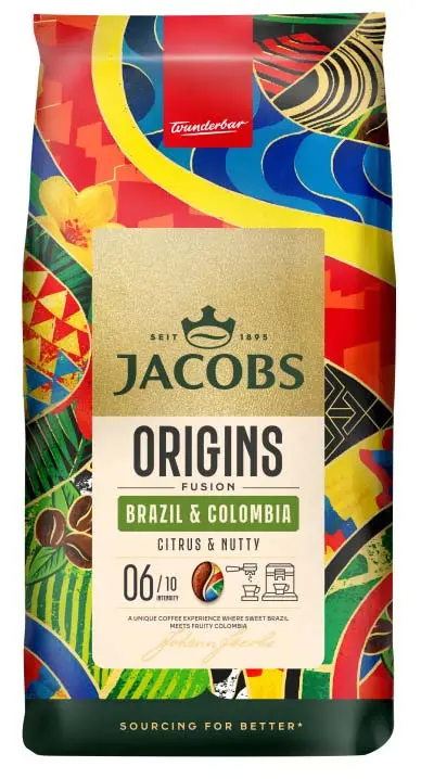 Kawa ziarnista Jacobs Origins Fusion Brazil & Colombia 1kg