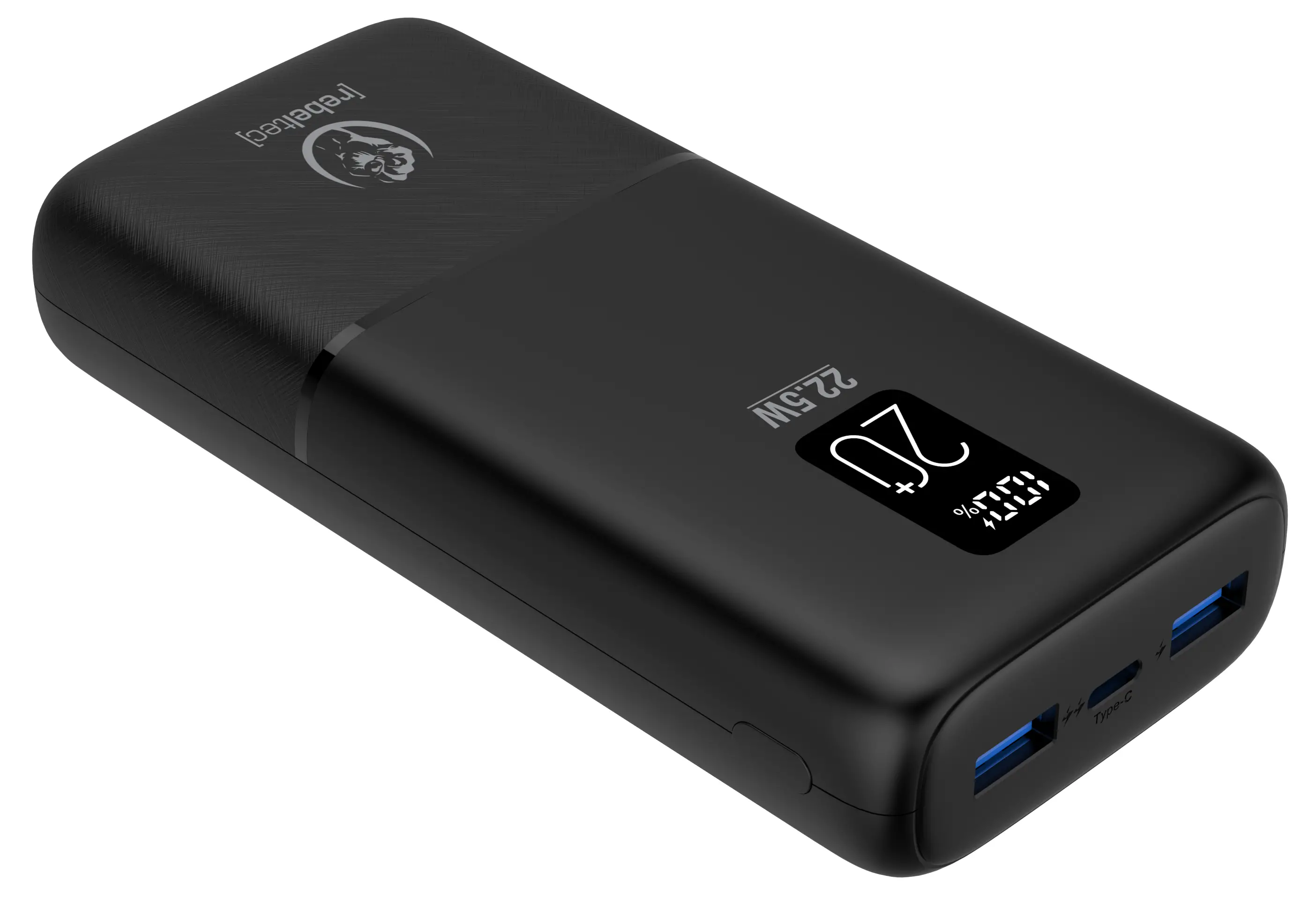 Powerbank Rebeltec P20 LCDPD 20000mAh 22,5W Czarny