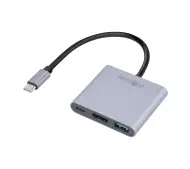 Reinston EDV015 USB-C do HDMI 4K@30Hz + USB-A + PD 100W