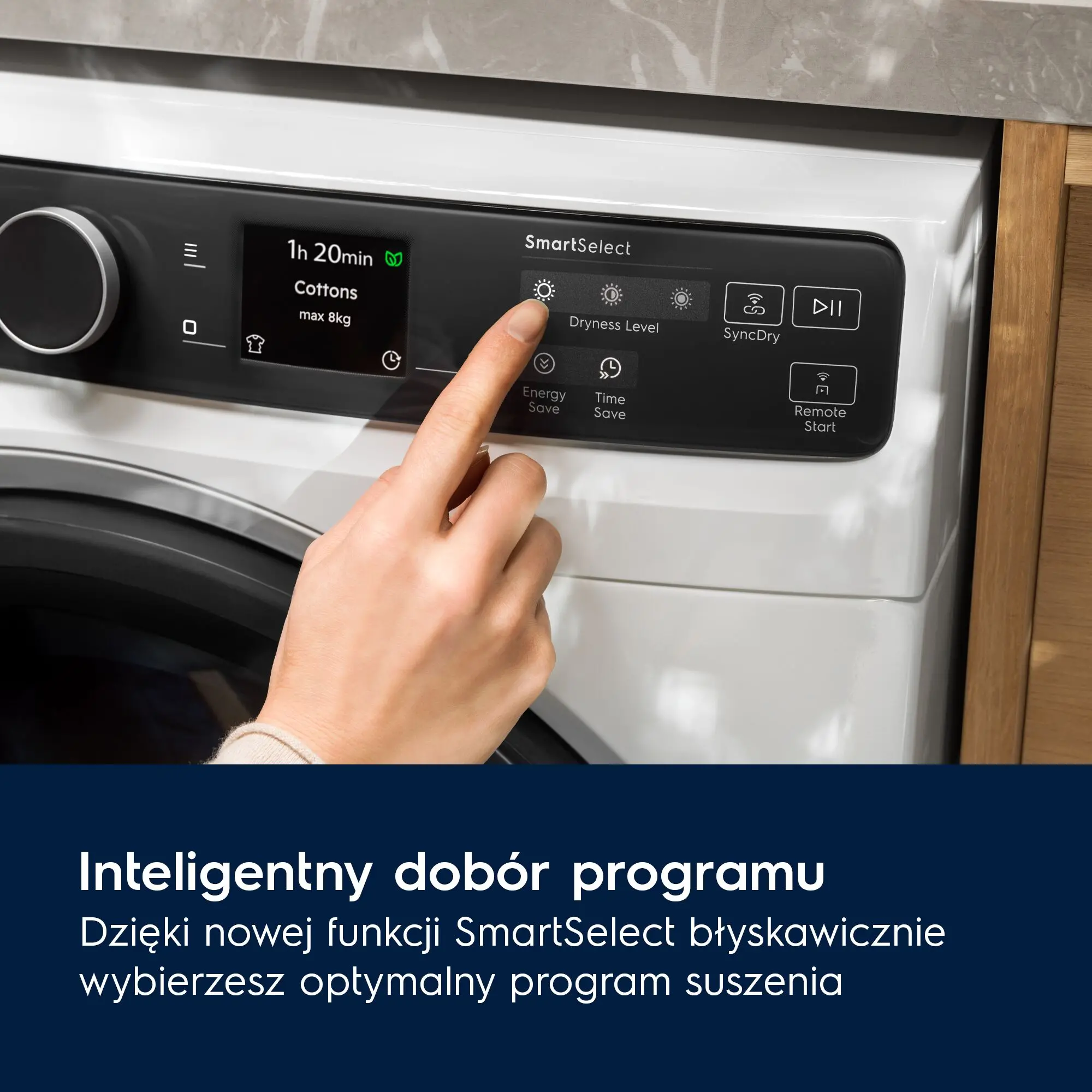 Suszarka Electrolux 800 UltraCare EW8D795MCP 63,8cm 9kg Zdalne sterowanie