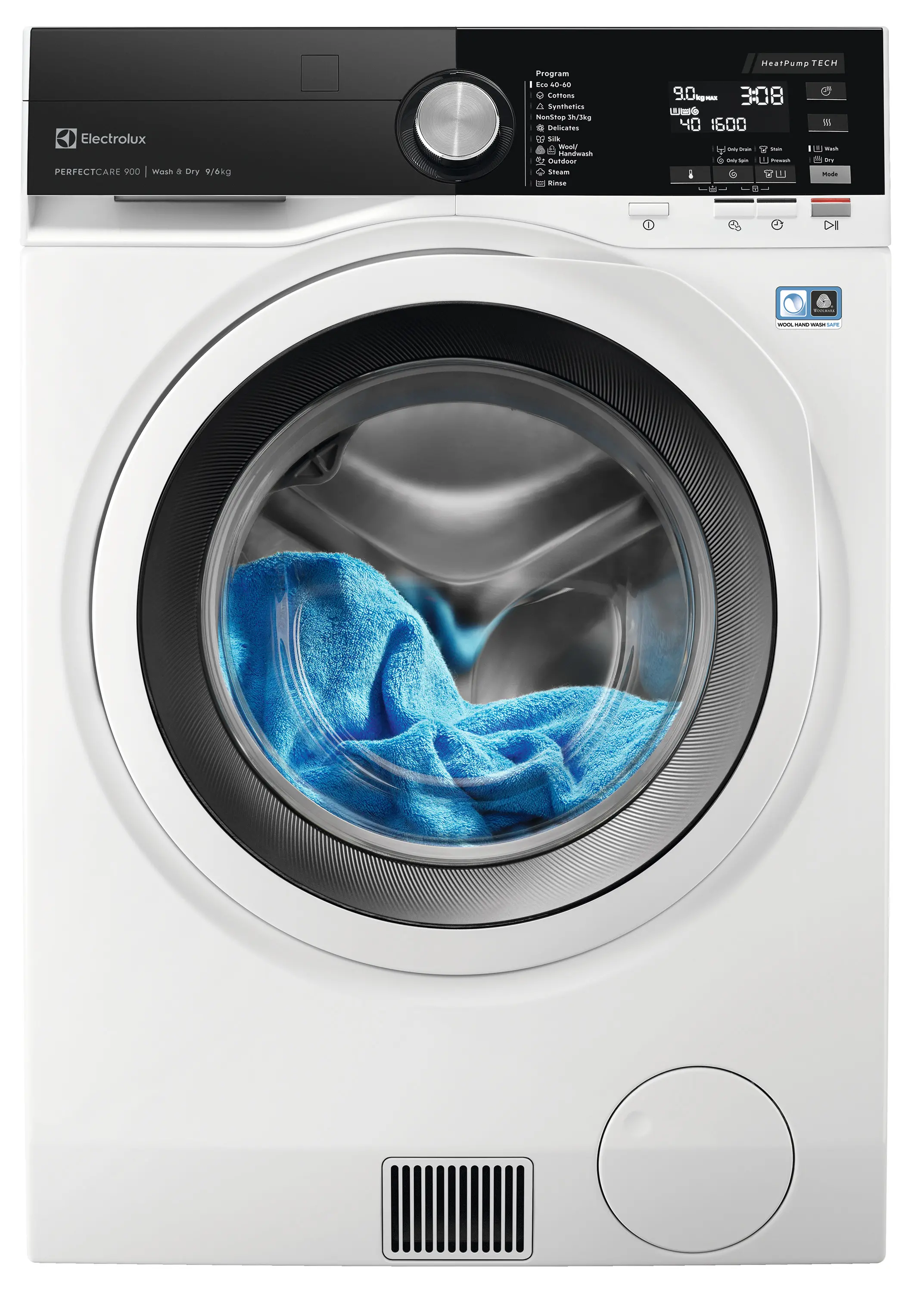 Electrolux 900 DelicateCare EW9WN249W 63,6cm 9kg/6kg Pompa ciepła