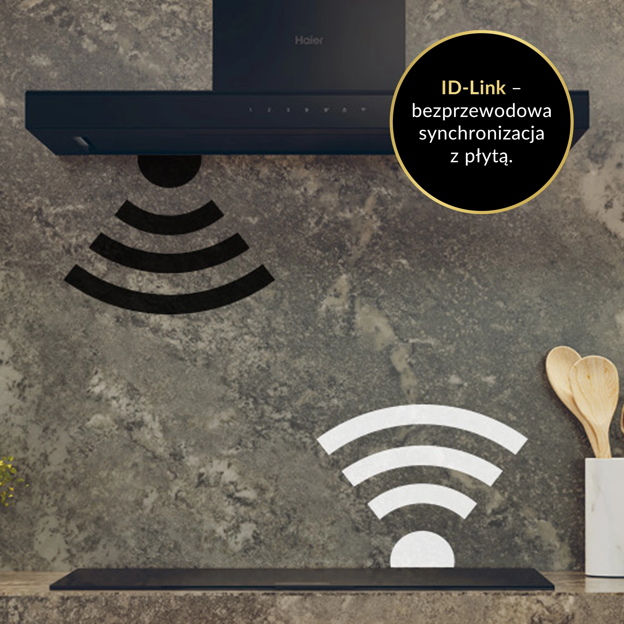 Okap Haier HATS9CBS4BWIFI Czarny mat