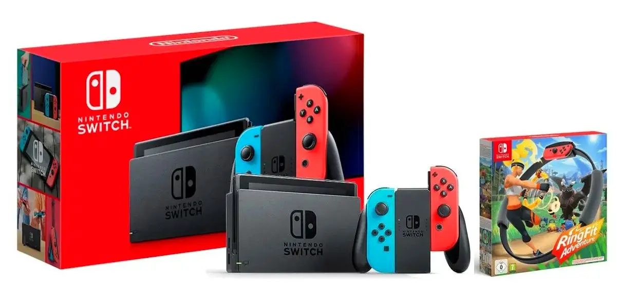 Konsola Nintendo Switch Joy-Con v2 Czerwono-niebieski + Ring Fit Adventure