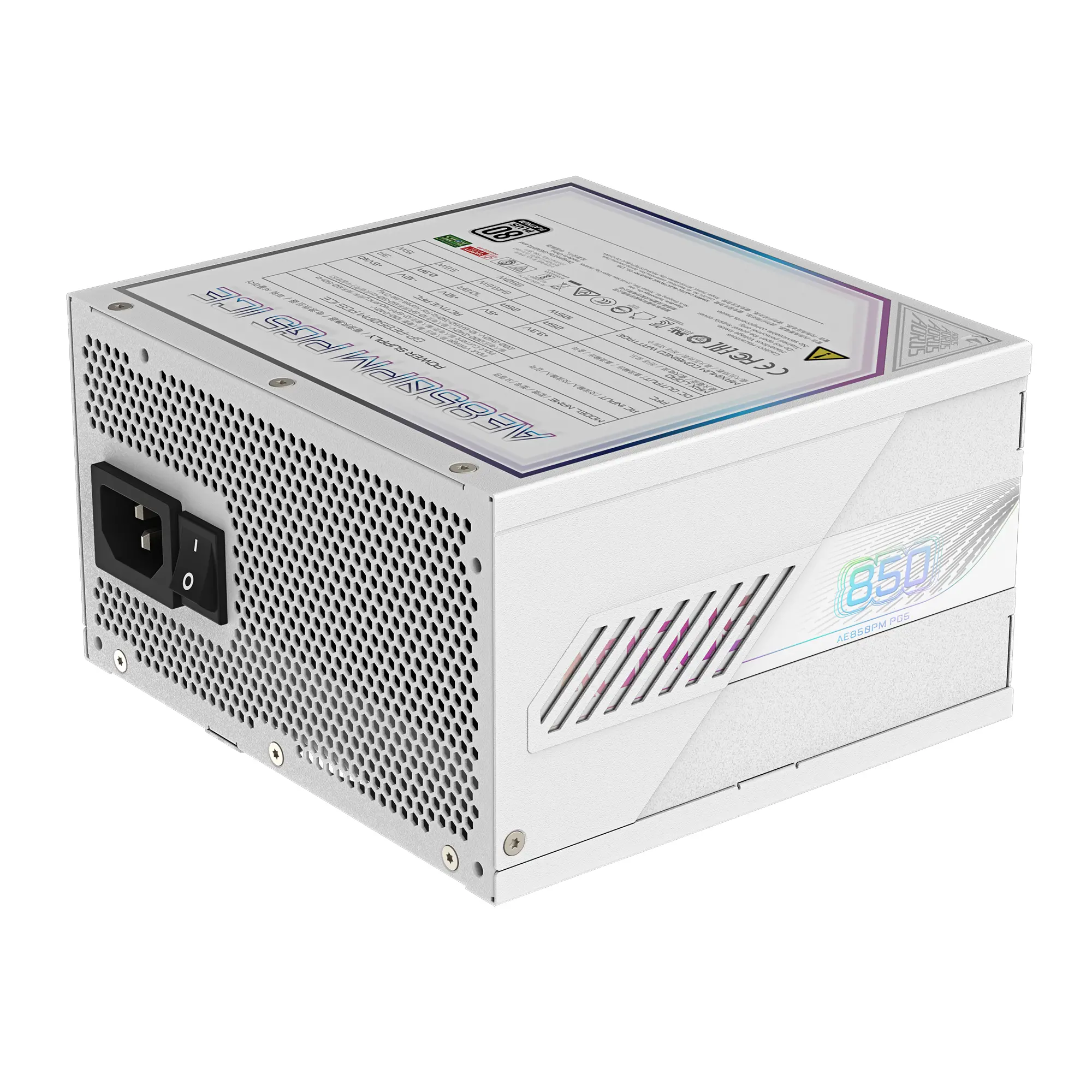 Zasilacz Gigabyte GP-AE850PM PG5 ICE 850W PCIE5.0 120mm 80+Platinum Biały