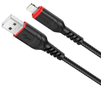 Kabel Hoco X59 USB-A do Lightning 1m Czarno-czerwony