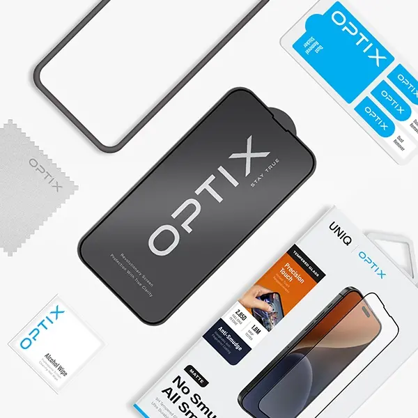 Szkło hartowane UNIQ Optix Matte do iPhone 15 Plus/14 Pro Max