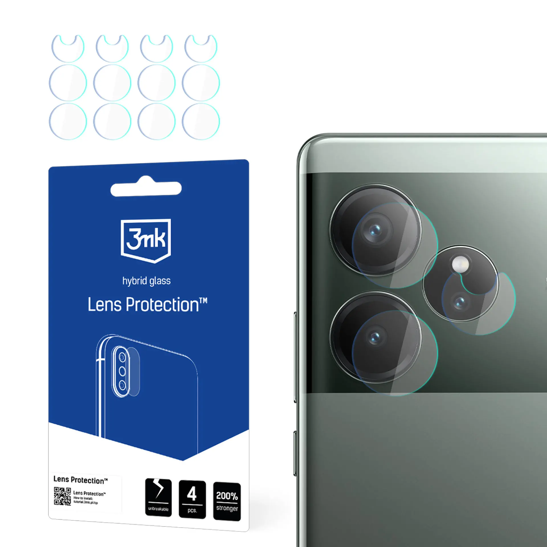 Szkło hybrydowe 3mk Lens Protection do Realme GT 6