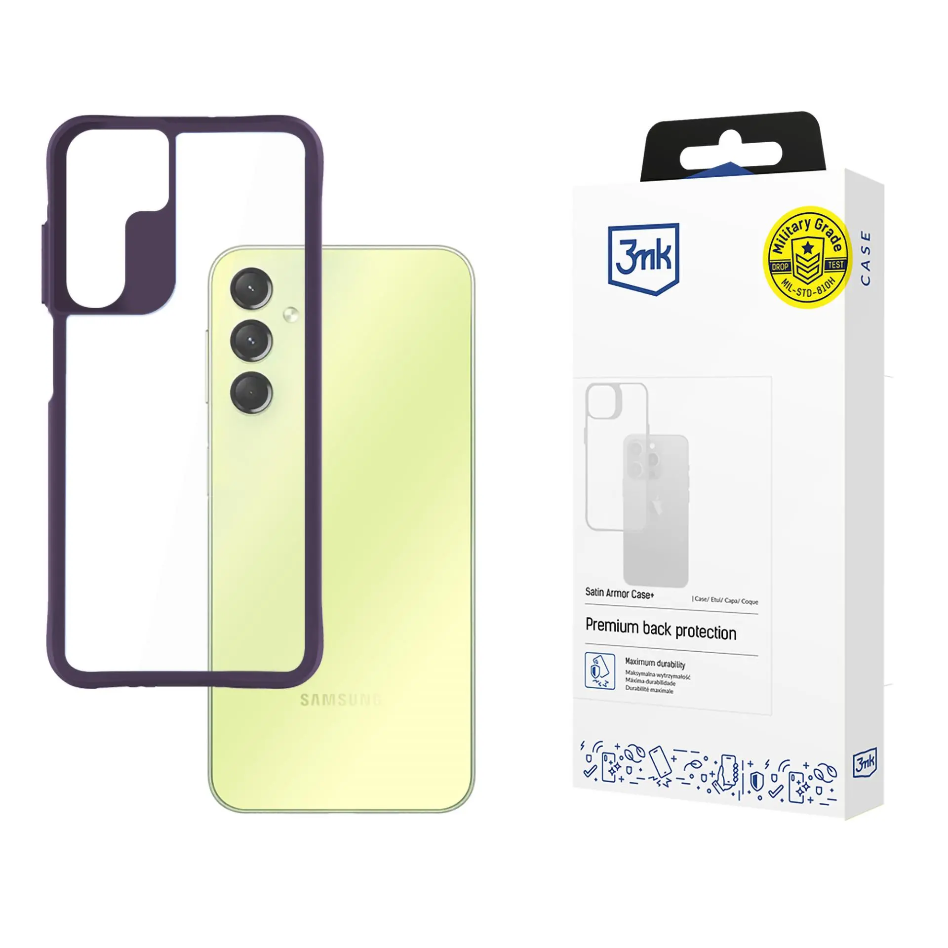 Etui 3mk Satin Armor Case+ do Samsung Galaxy A25 5G Fioletowy