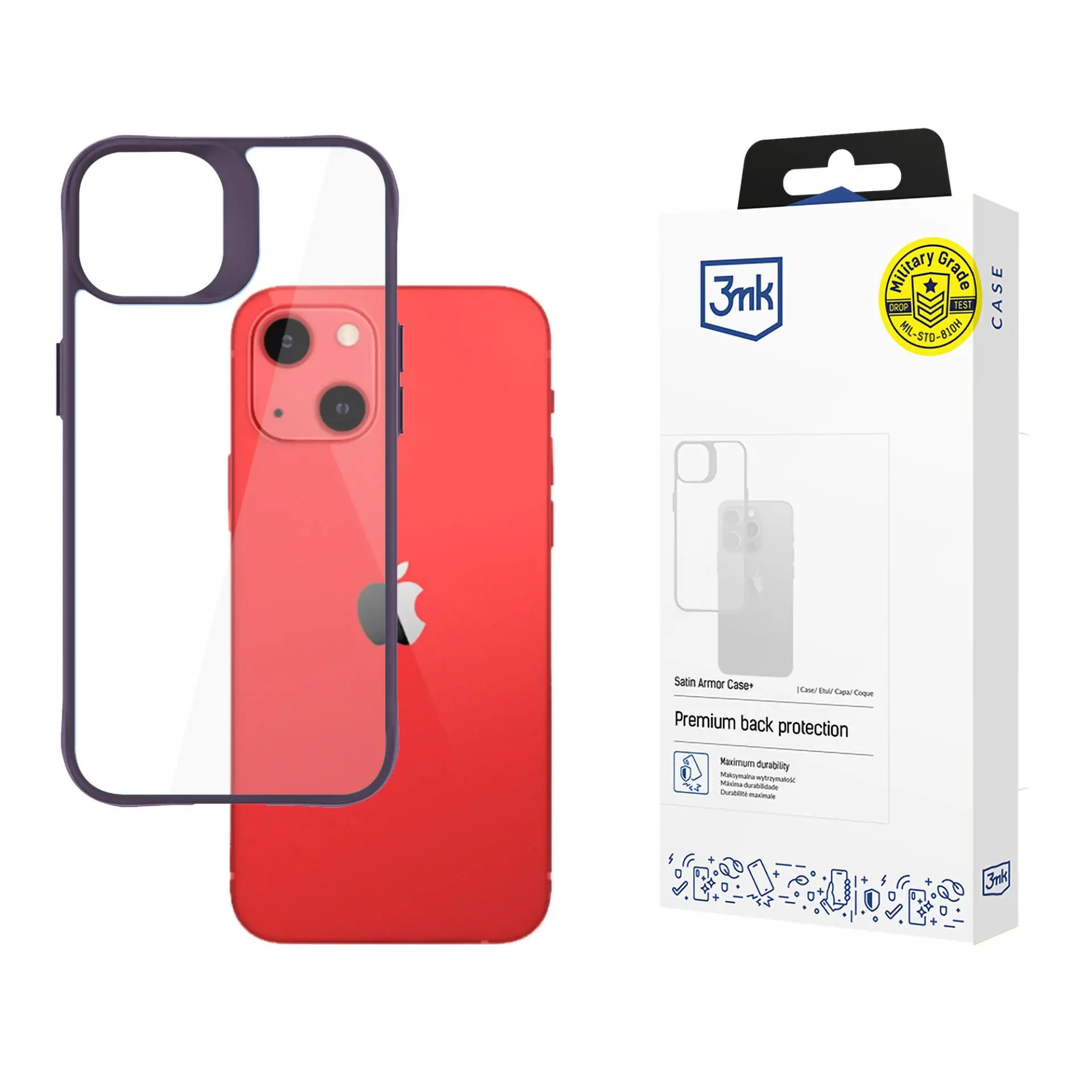 Etui 3mk Satin Armor Case+ do iPhone 13 Purpurowy