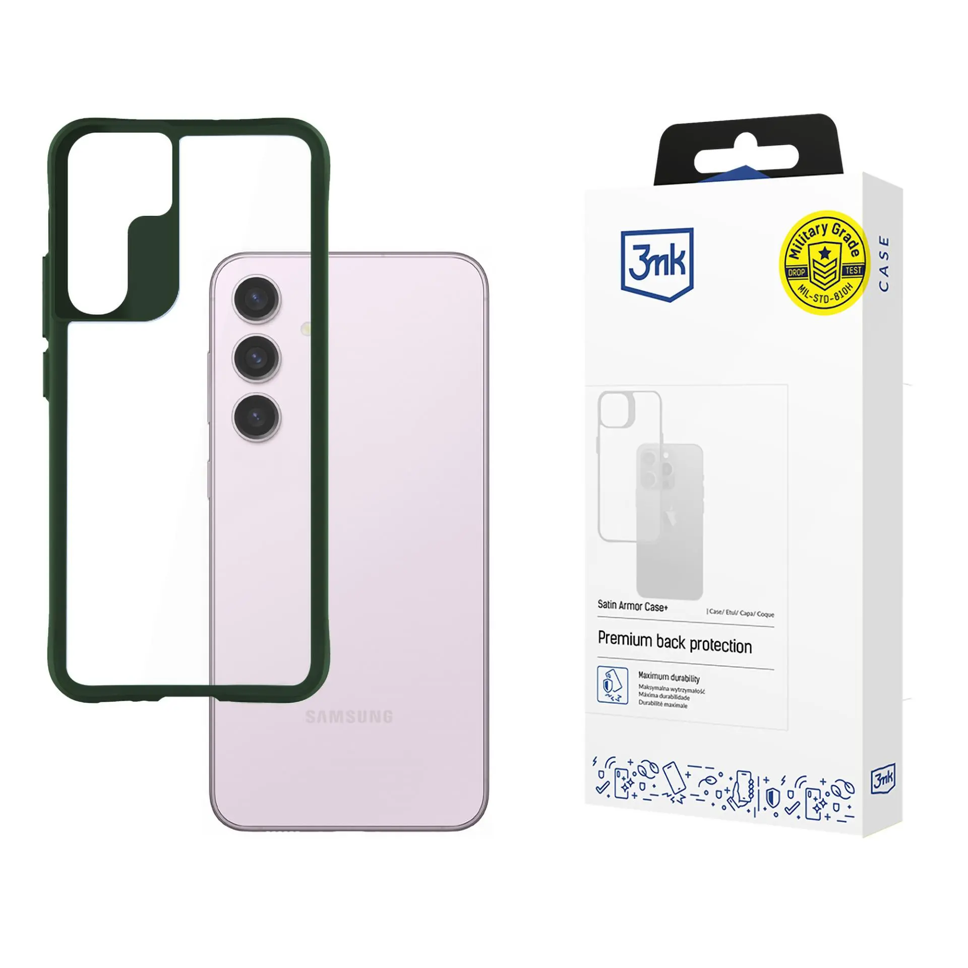 Etui 3mk Satin Armor Case+ do Samsung Galaxy S24 Zielony