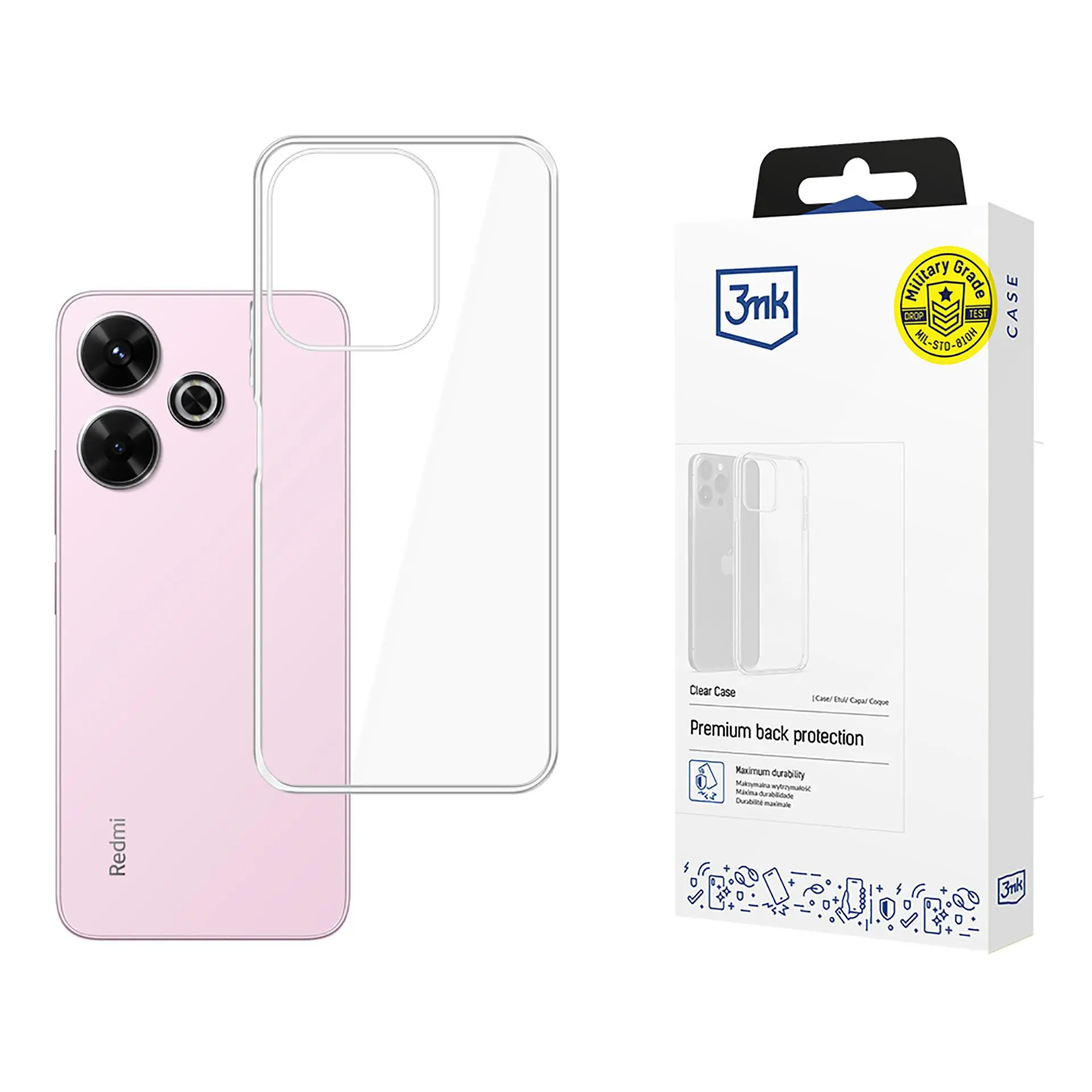 Etui 3mk Clear Case do Redmi Note 13R 5G/Redmi 13 4G Przezroczysty