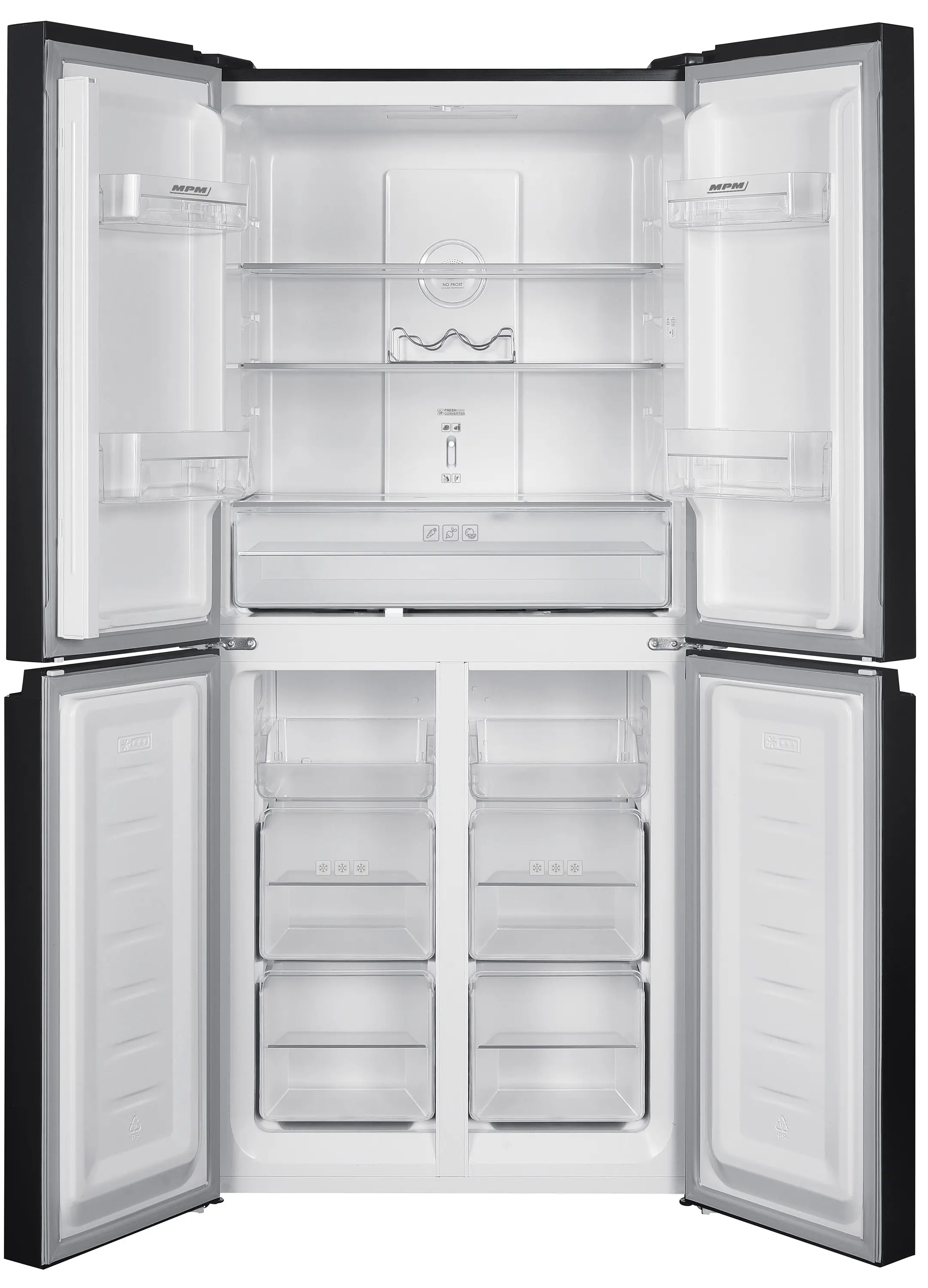 Lodówka MPM 404-SBF-09 Pełny No Frost 180cm Komora świeżości Czarny
