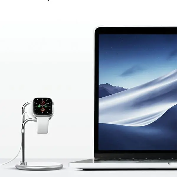 Ładowarka indukcyjna SODI na Apple Watch Srebrny