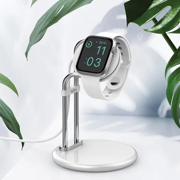 Ładowarka indukcyjna SODI na Apple Watch Srebrny