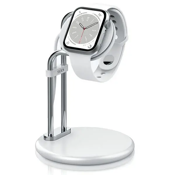 Ładowarka indukcyjna SODI na Apple Watch Srebrny