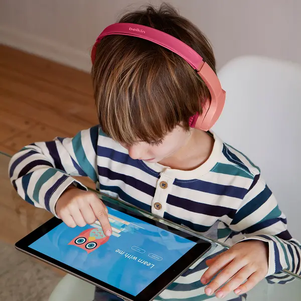 Słuchawki bezprzewodowe Belkin SoundForm Mini dla dzieci Nauszne Bluetooth 5.3 Różowy