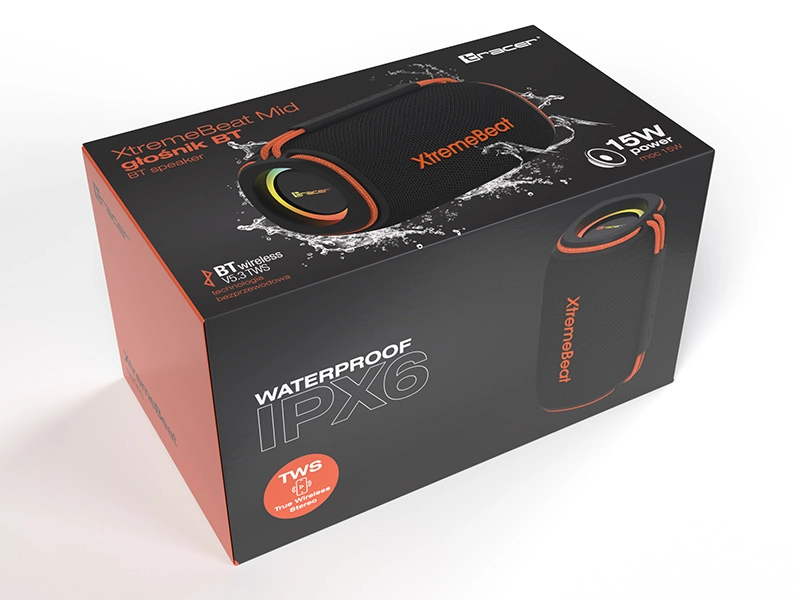 Głośnik Bluetooth Tracer XtremeBeat Mid 15W Czarny