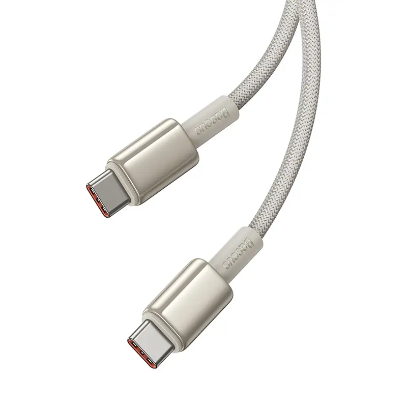Kabel Baseus USB-C do USB-C Tungsten Gold 100W 2m Złoty