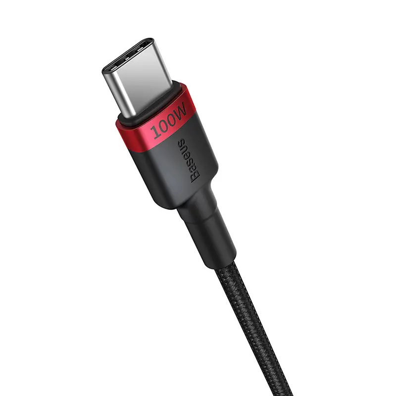 Kabel Baseus Cafule USB-C do USB-C 100W 2m 2szt Czerwono-czarny Szaro-czarny