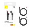 Kabel Baseus Cafule USB-C do USB-C 100W 2m 2szt Czerwono-czarny Szaro-czarny