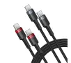 Kabel Baseus Cafule USB-C do USB-C 100W 2m 2szt Czerwono-czarny Szaro-czarny