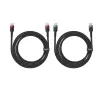 Kabel Baseus Cafule USB-C do USB-C 100W 2m 2szt Czerwono-czarny Szaro-czarny