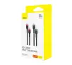 Kabel Baseus Cafule USB-C do USB-C 100W 2m 2szt Czerwono-czarny Szaro-czarny
