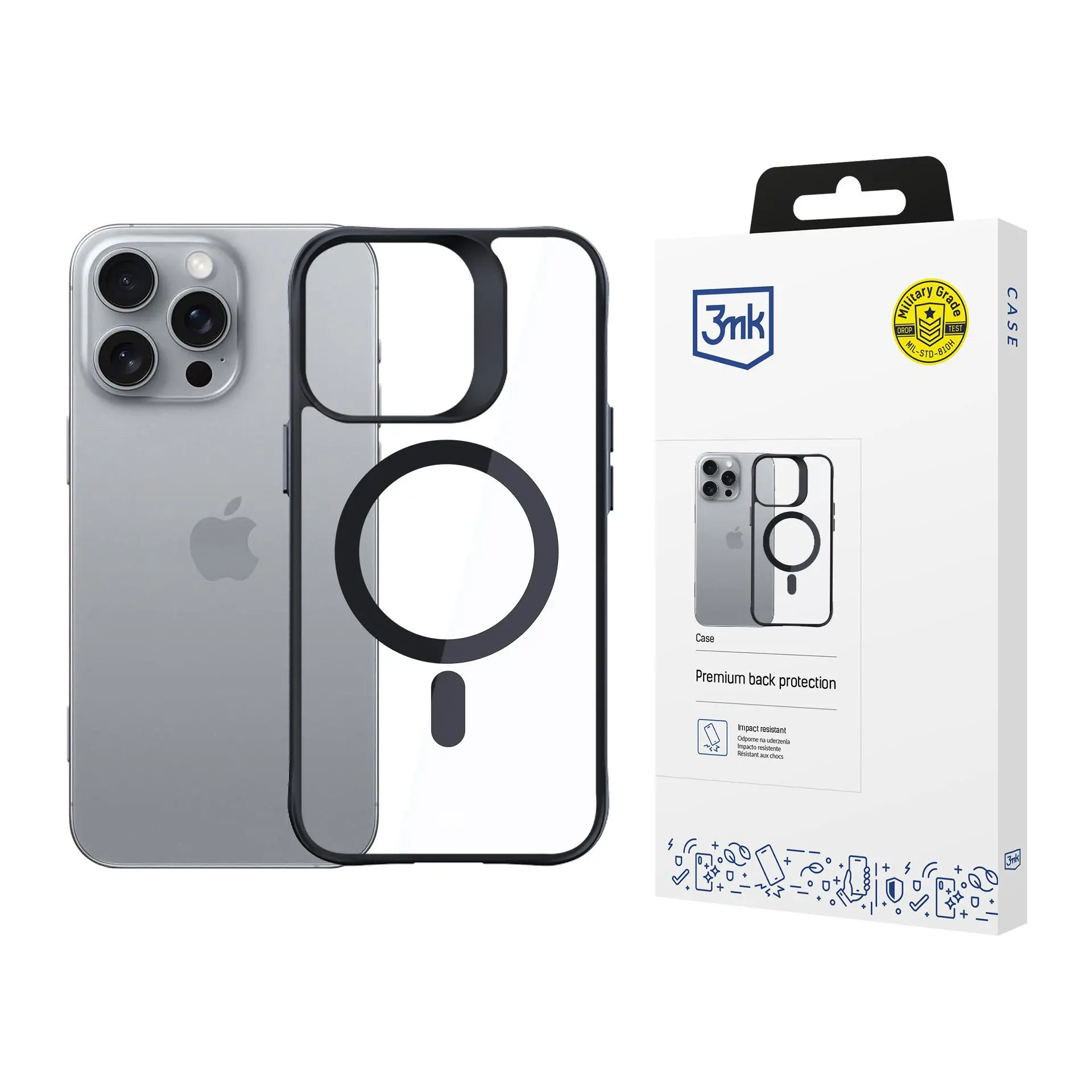 Etui 3mk Satin Armor MagCase do iPhone 16 Pro Czarny