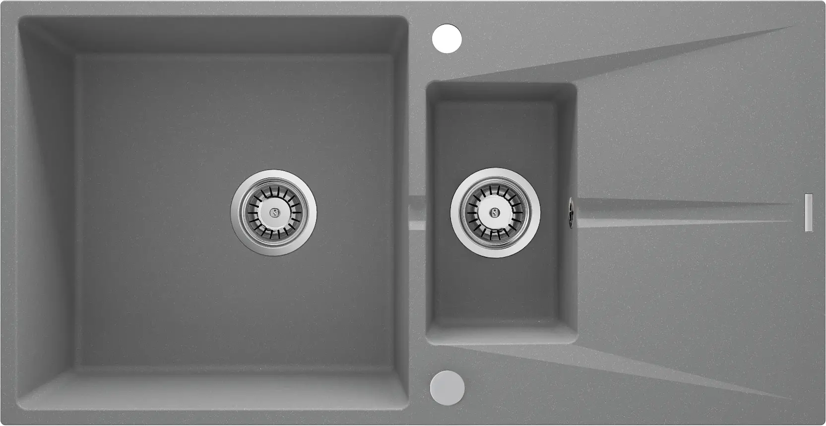 Zlewozmywak Deante Corio ZRC_S513 Granitowy Szary metalik mat