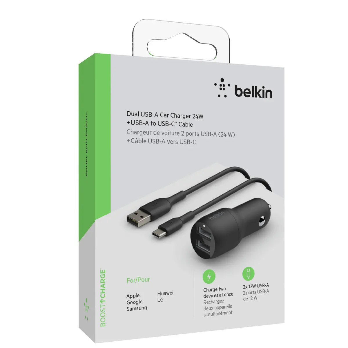 Ładowarka samochodowa Belkin CCD001BT1MBK 24W Czarny