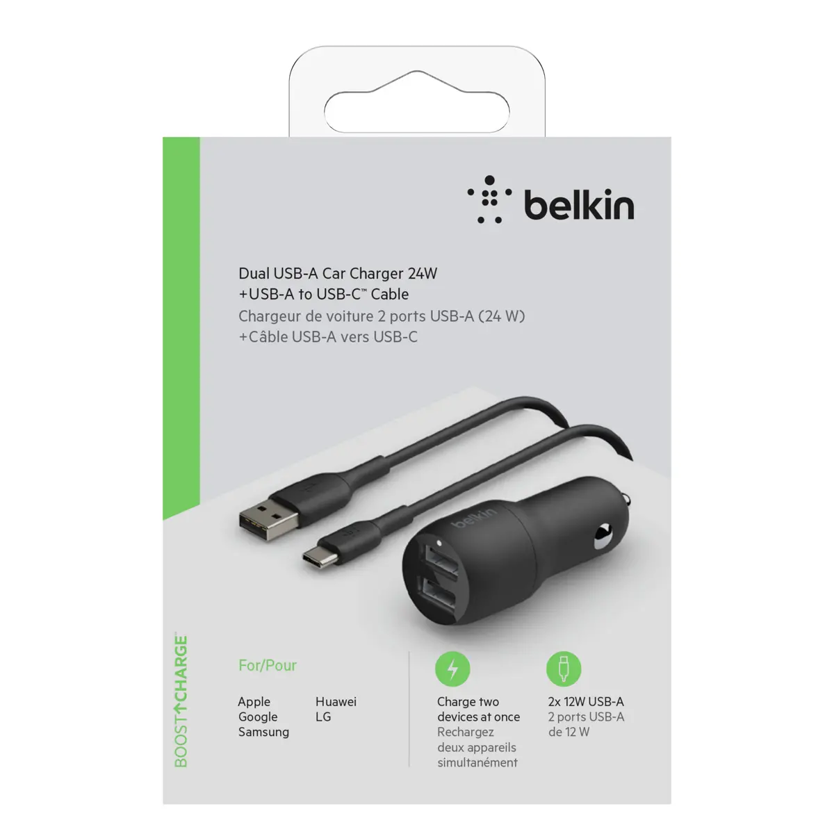 Ładowarka samochodowa Belkin CCD001BT1MBK 24W Czarny