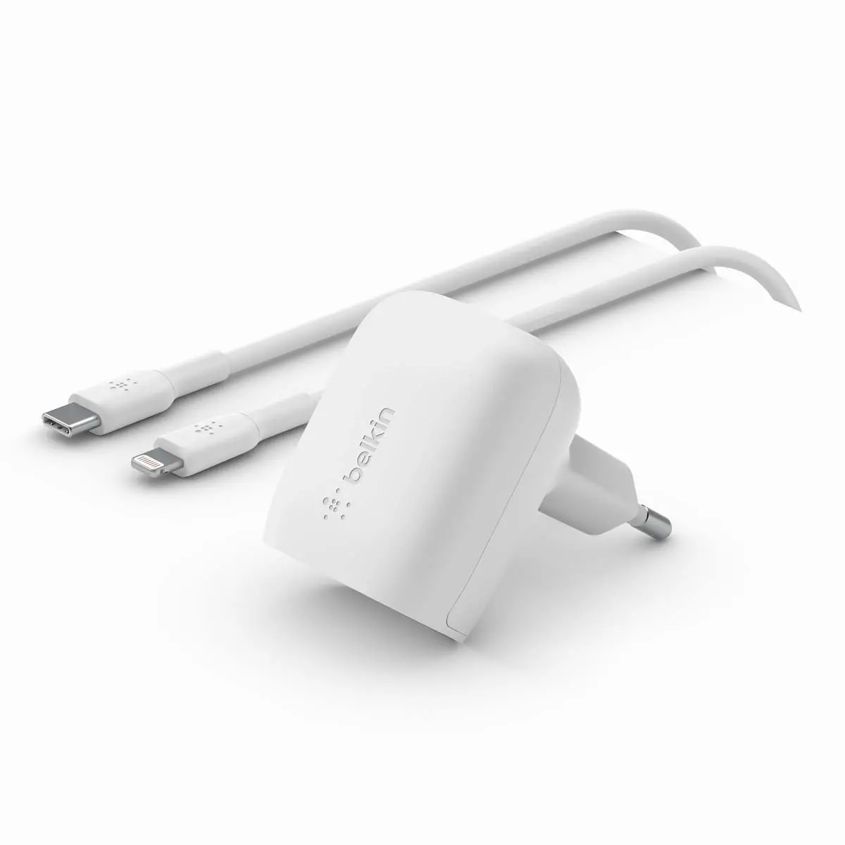 Ładowarka sieciowa Belkin kątowa USB-C PD 20W + kabel lighting