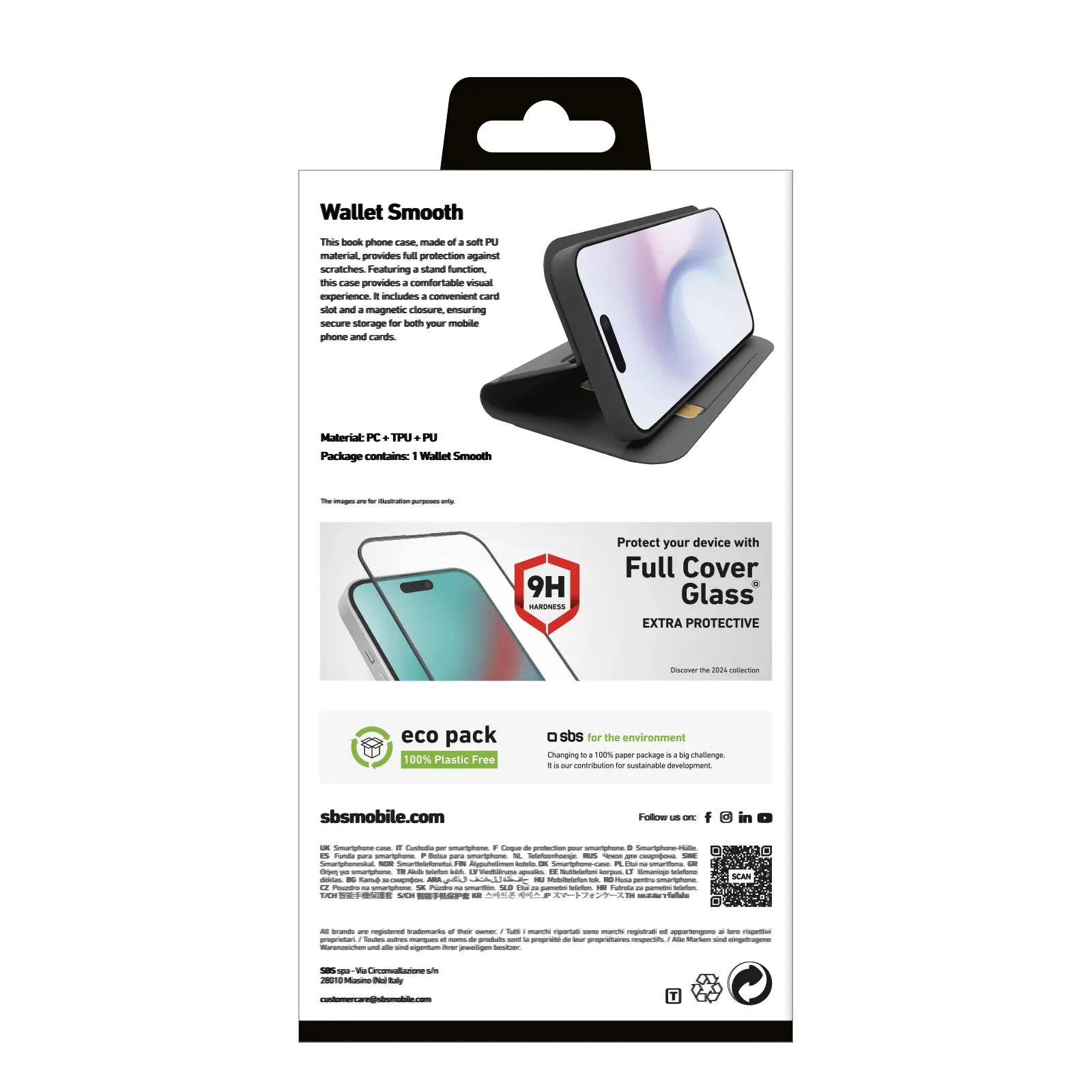 Etui SBS Smooth Wallet TEWALIP1667PK do iPhone 16 Pro Max Czarny