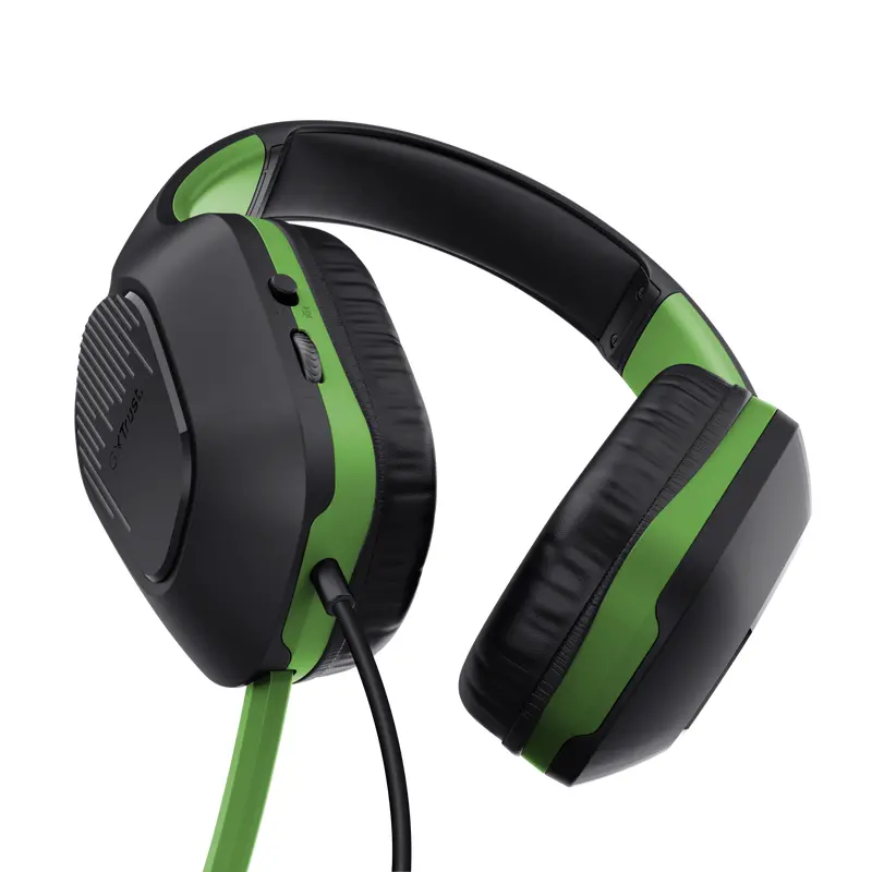 Słuchawki przewodowe z mikrofonem Trust GXT 415X ZIROX Nauszne Czarno-zielony do Xbox
