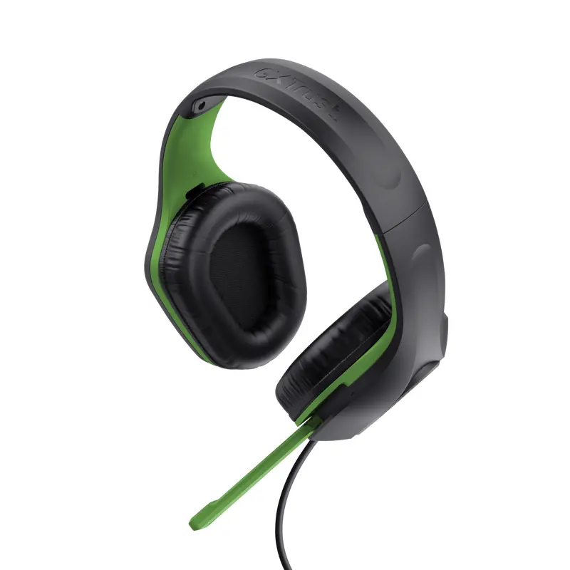 Słuchawki przewodowe z mikrofonem Trust GXT 415X ZIROX Nauszne Czarno-zielony do Xbox