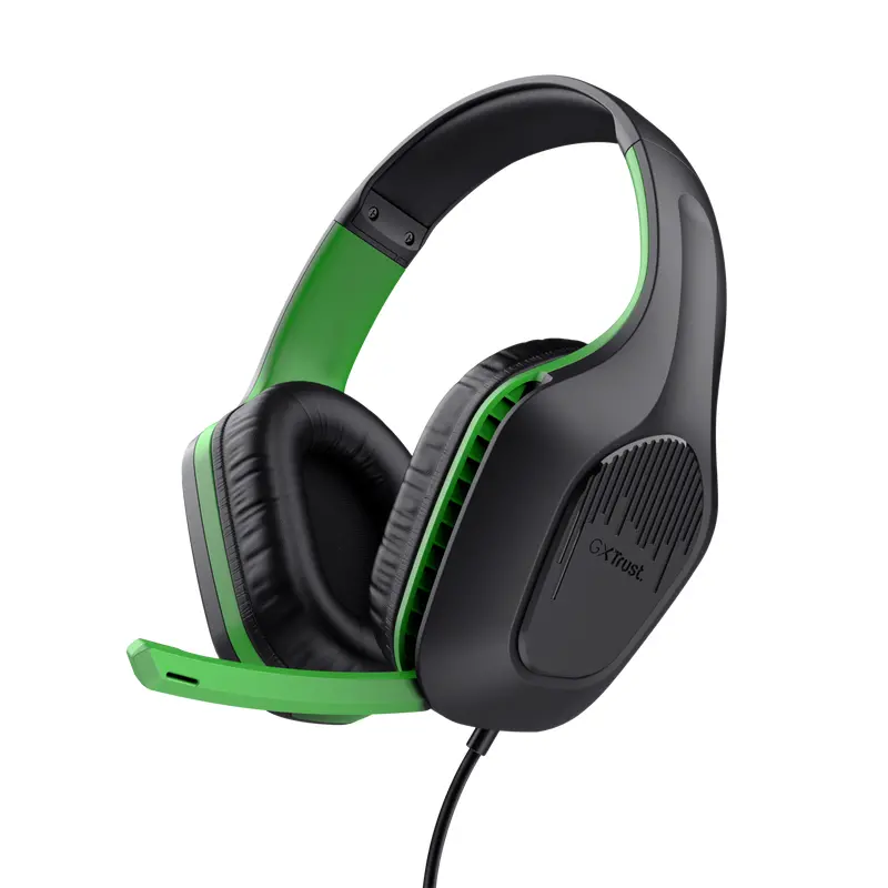 Słuchawki przewodowe z mikrofonem Trust GXT 415X ZIROX Nauszne Czarno-zielony do Xbox